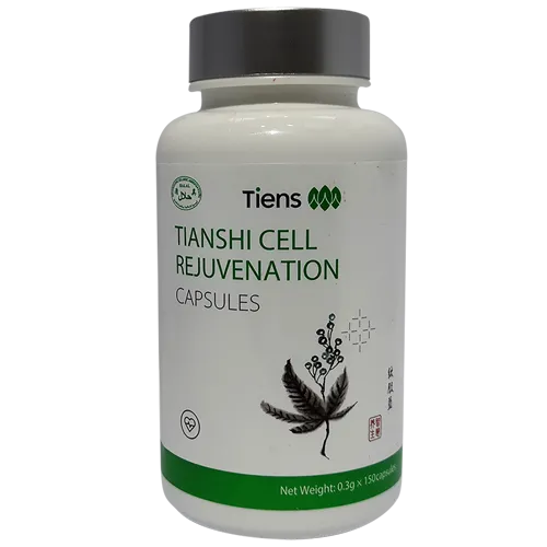 Tiens Tianshi Cell Rejuvenation Capsules bottle on a white background