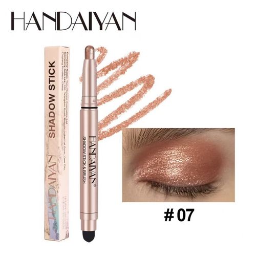 Handaiyan shadow stick with packaging and application on eye, featuring color #07.